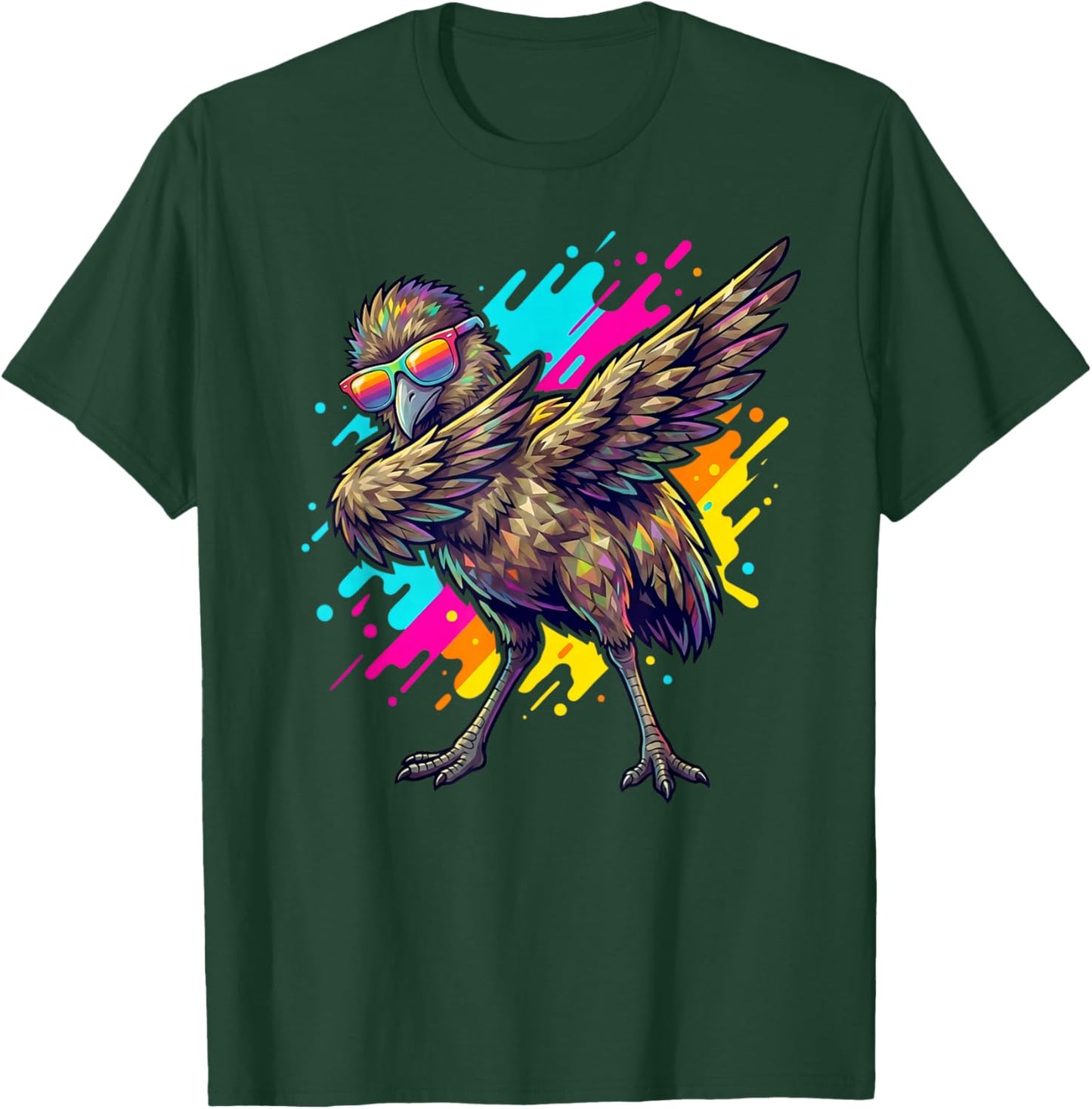 Dabbing Australian Emu Bird Graphic Kids Boys Emu Lovers T-Shirt - T-Shirt | Forest