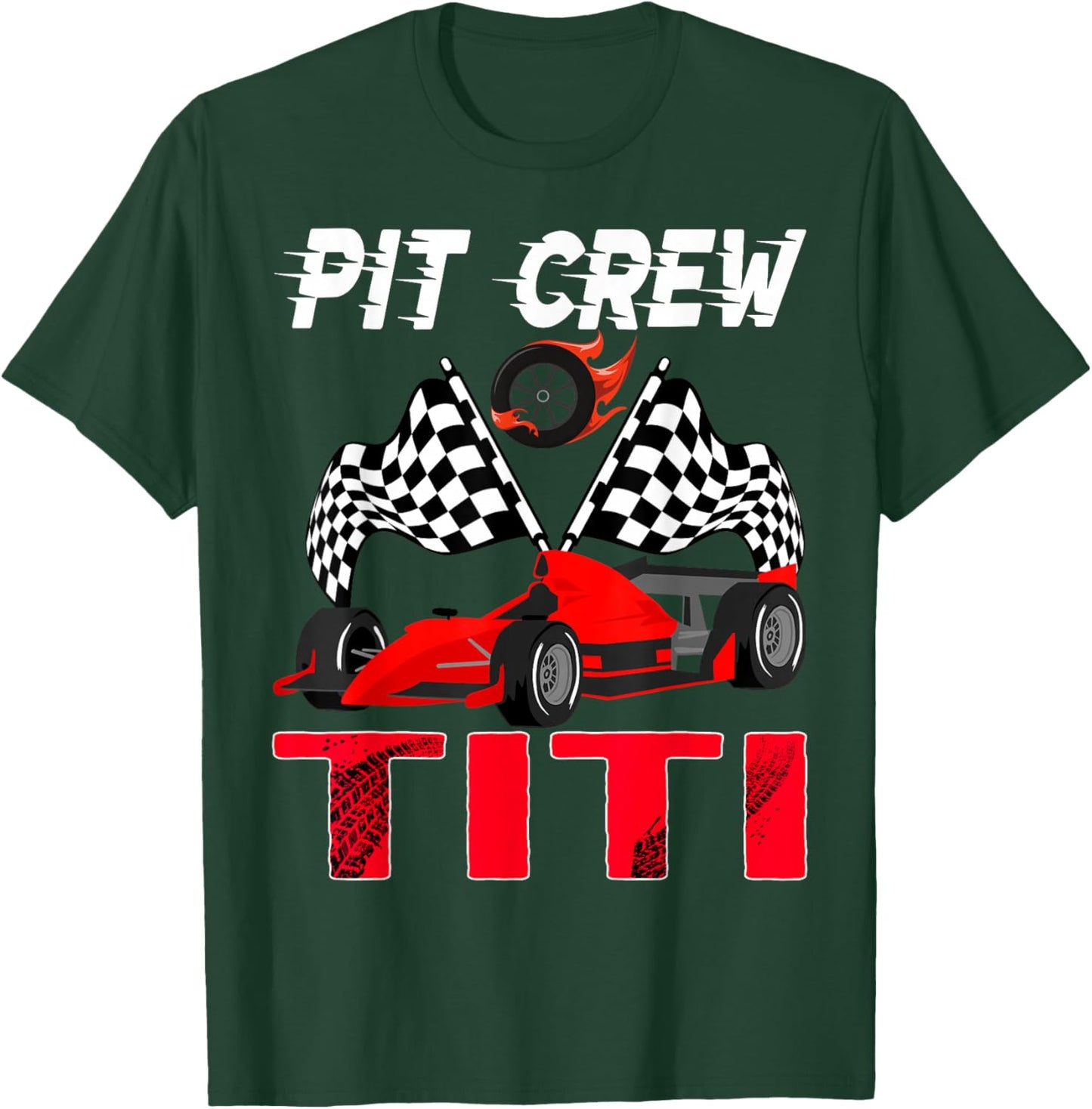 Pit Crew Titi Race Car Birthday Boy Racing Car T-Shirt - T-Shirt | Forest