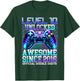 10th Birthday Boy Gamer Level 10 Unlocked 2016 Double Digits T-Shirt - T-Shirt | Forest