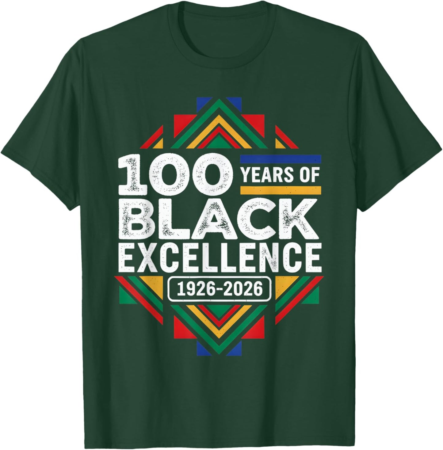 100 Years of Black Excellence Centennial Black History Month T-Shirt - T-Shirt | Forest