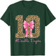 10th Birthday Double Digits Girl Coquette Bow Leopard 10year T-Shirt - T-Shirt | Forest