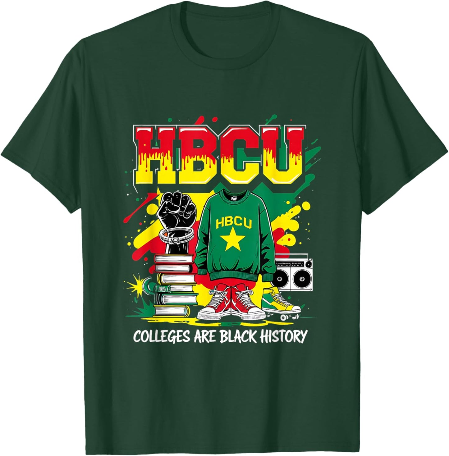 African American HBCU Colleges Black History Students T-Shirt - T-Shirt | Forest