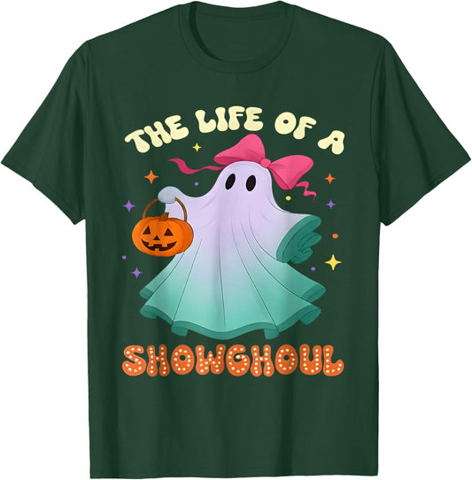 he Life of a Showghoul Retro Halloween Show Ghosts Girl T-Shirt - T-Shirt | Forest