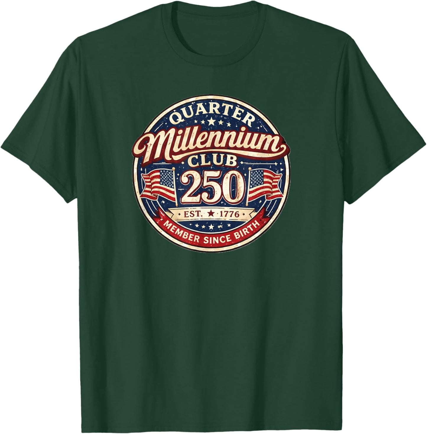 America 250 Shirt Vintage American Celebration Anniversary T-Shirt - T-Shirt | Forest