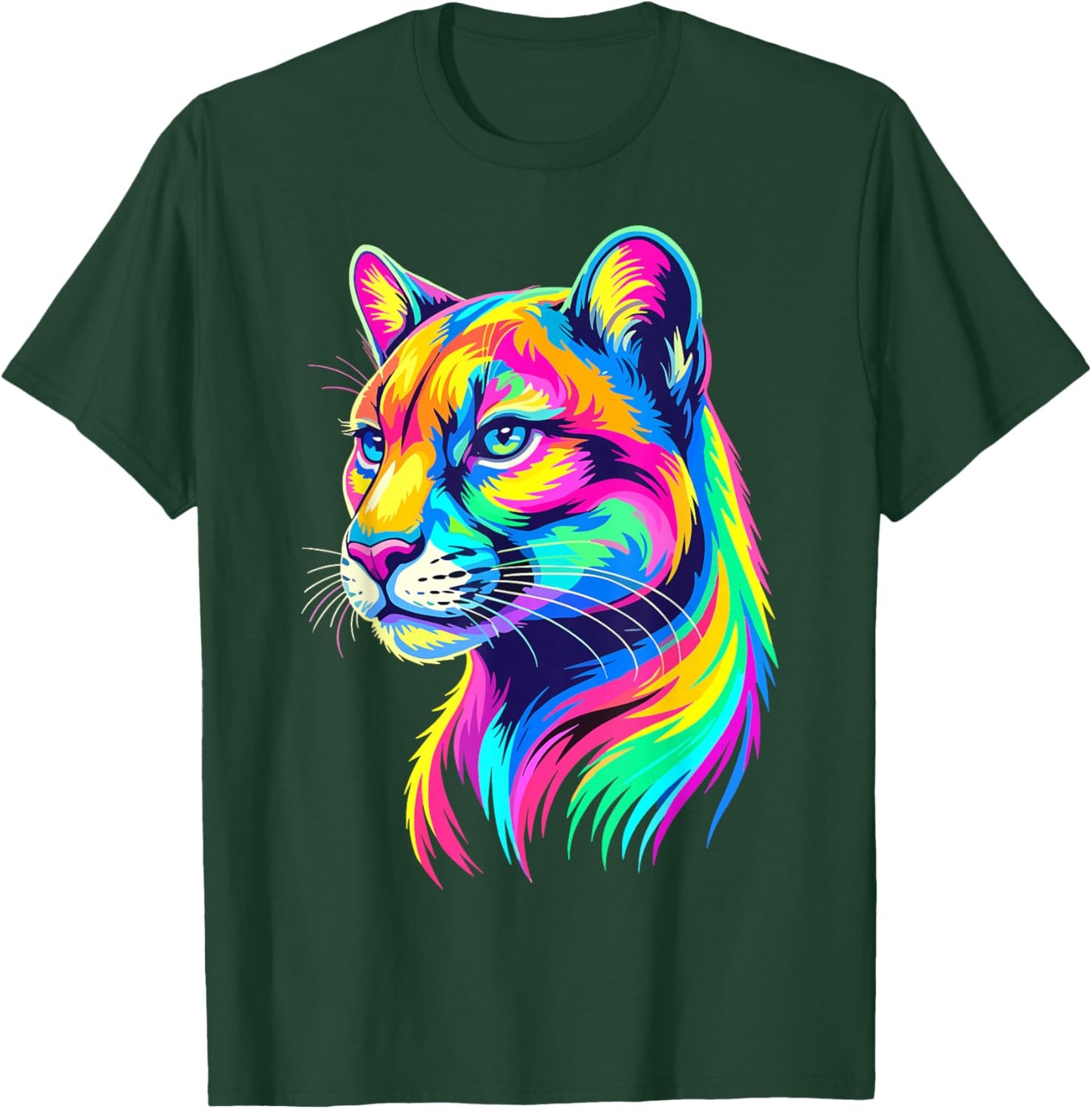Colorful Art Puma T-Shirt - T-Shirt | Forest