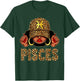 Pisces Black Woman Leopard Cap Hat Zodiac Sign Birthday T-Shirt - T-Shirt | Forest