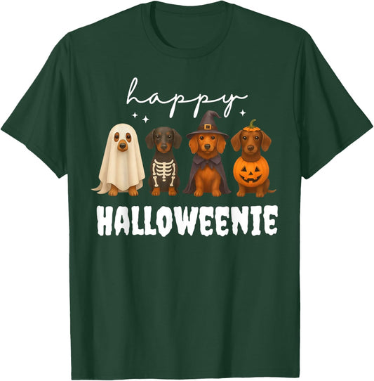 Happy Halloweenie Funny Dachshund Dog Doxie Mom Costume T-Shirt - T-Shirt | Forest