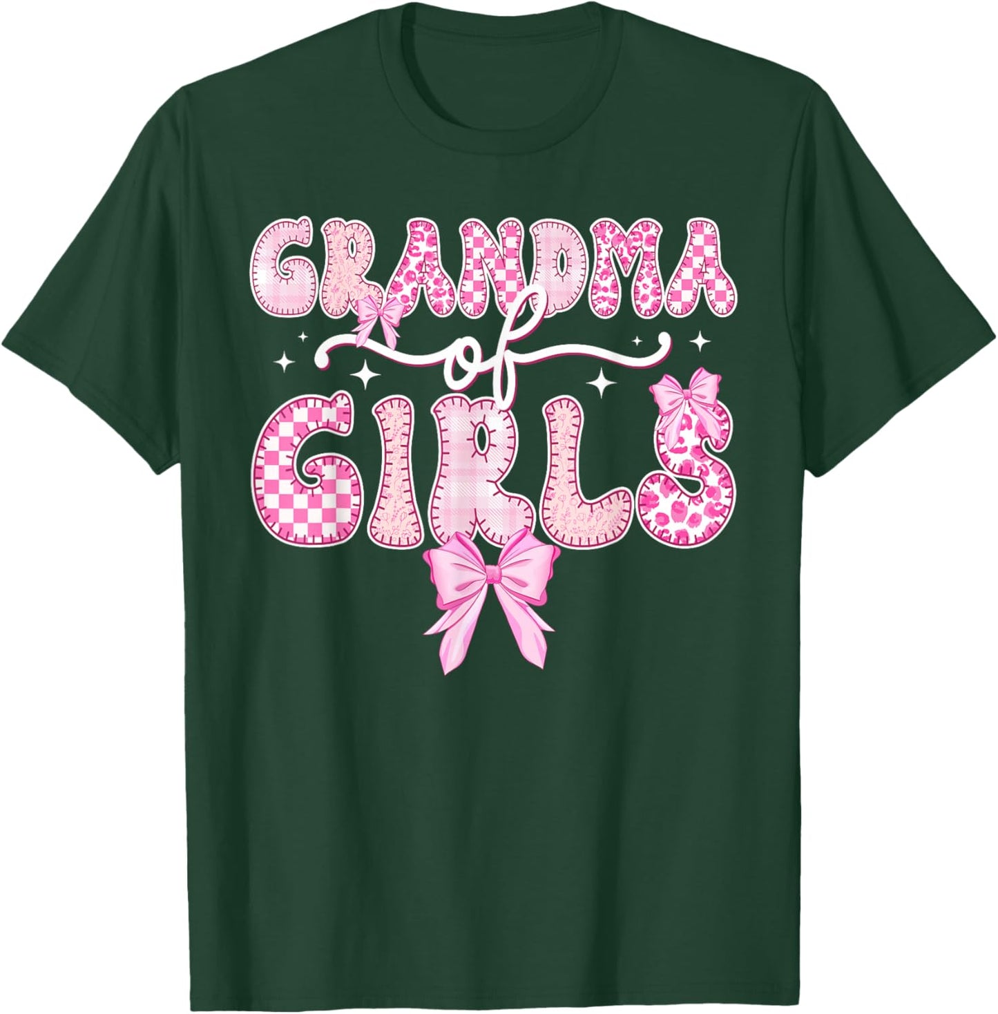 Grandma of Girls Grandma Girls Grandmother Coquette T-Shirt - T-Shirt | Forest