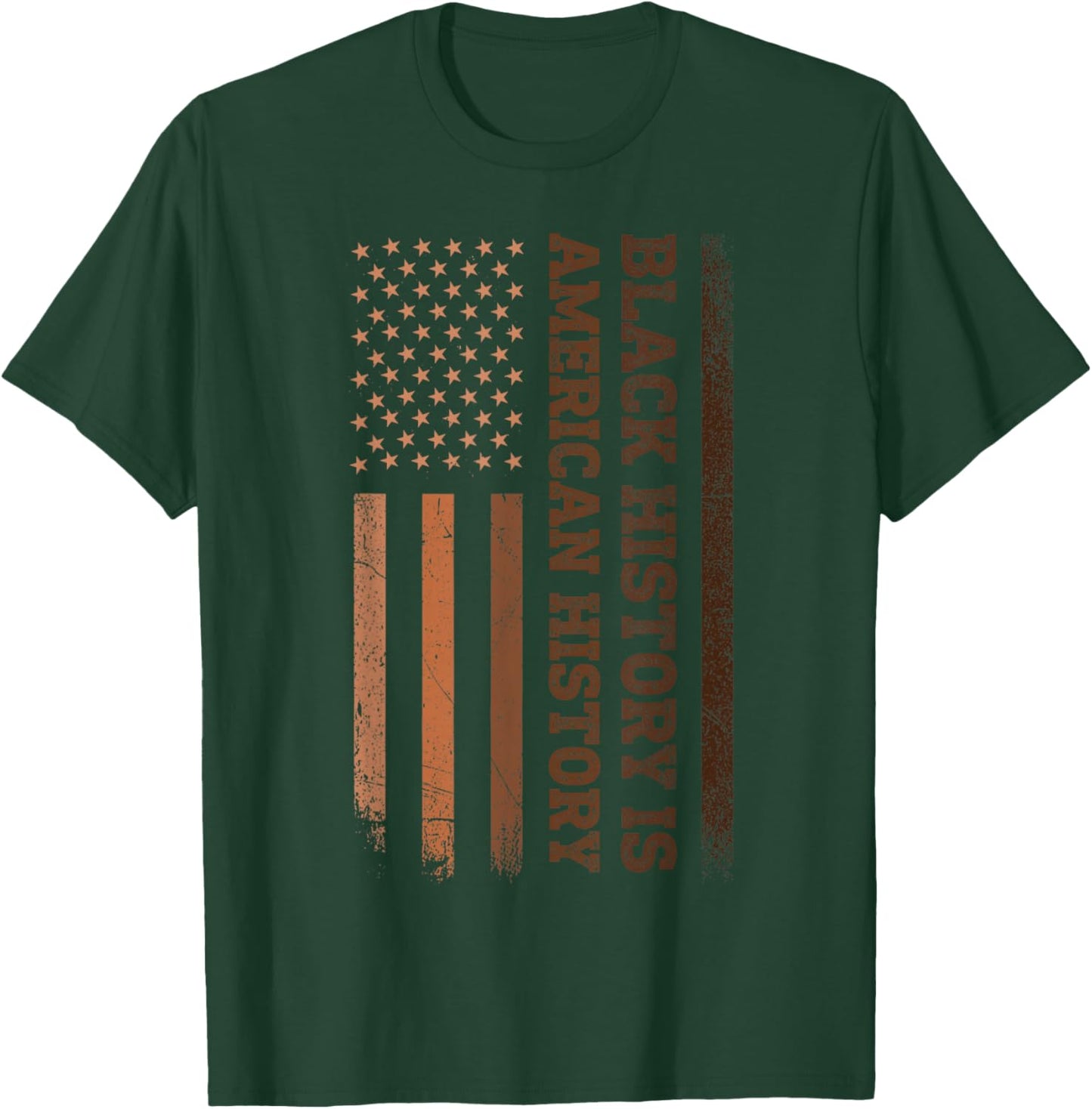 Black History is American History Melanin Flag Black Pride T-Shirt - T-Shirt | Forest