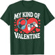 Gaming Controller Heart Gamer Boys My Kind of Valentine Day T-Shirt - T-Shirt | Forest