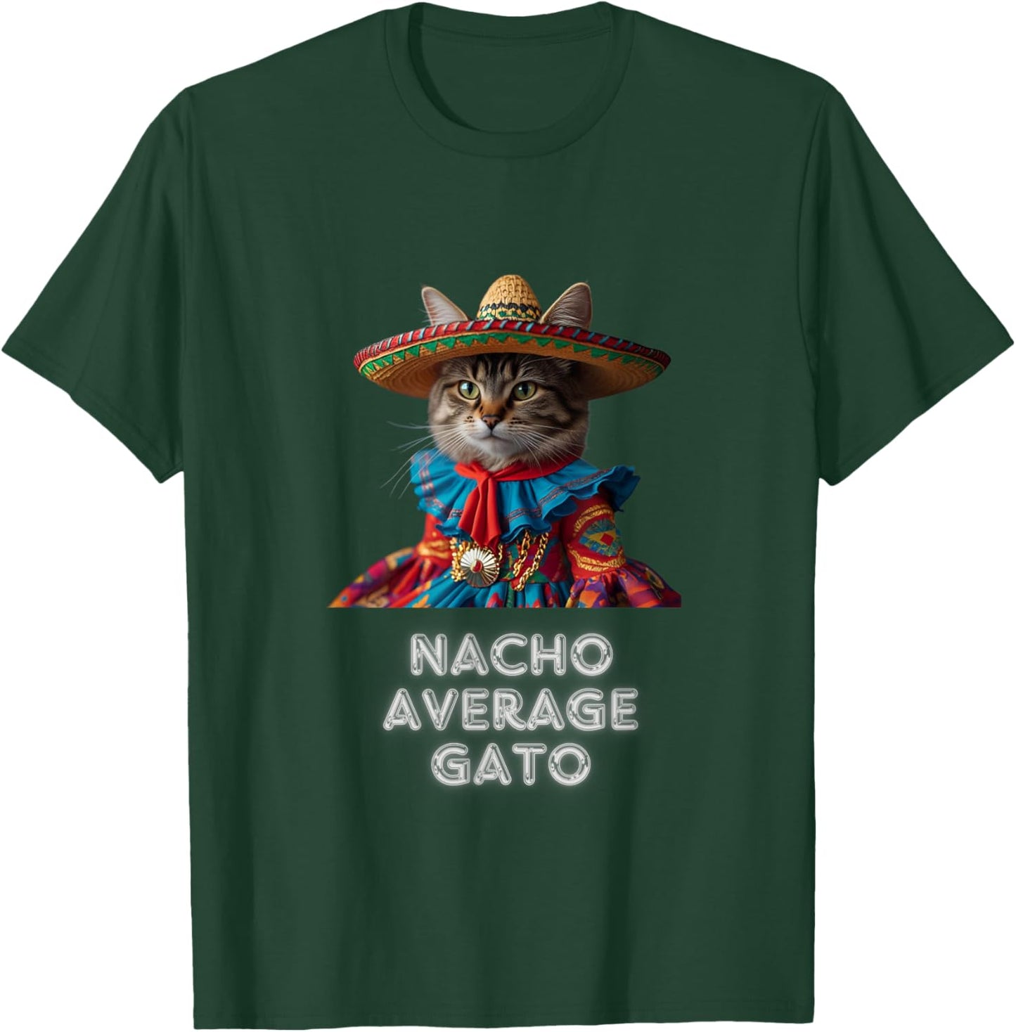 Gato Funny Cat Latino Women Girls Kids Fiesta Taco T-Shirt - T-Shirt | Forest