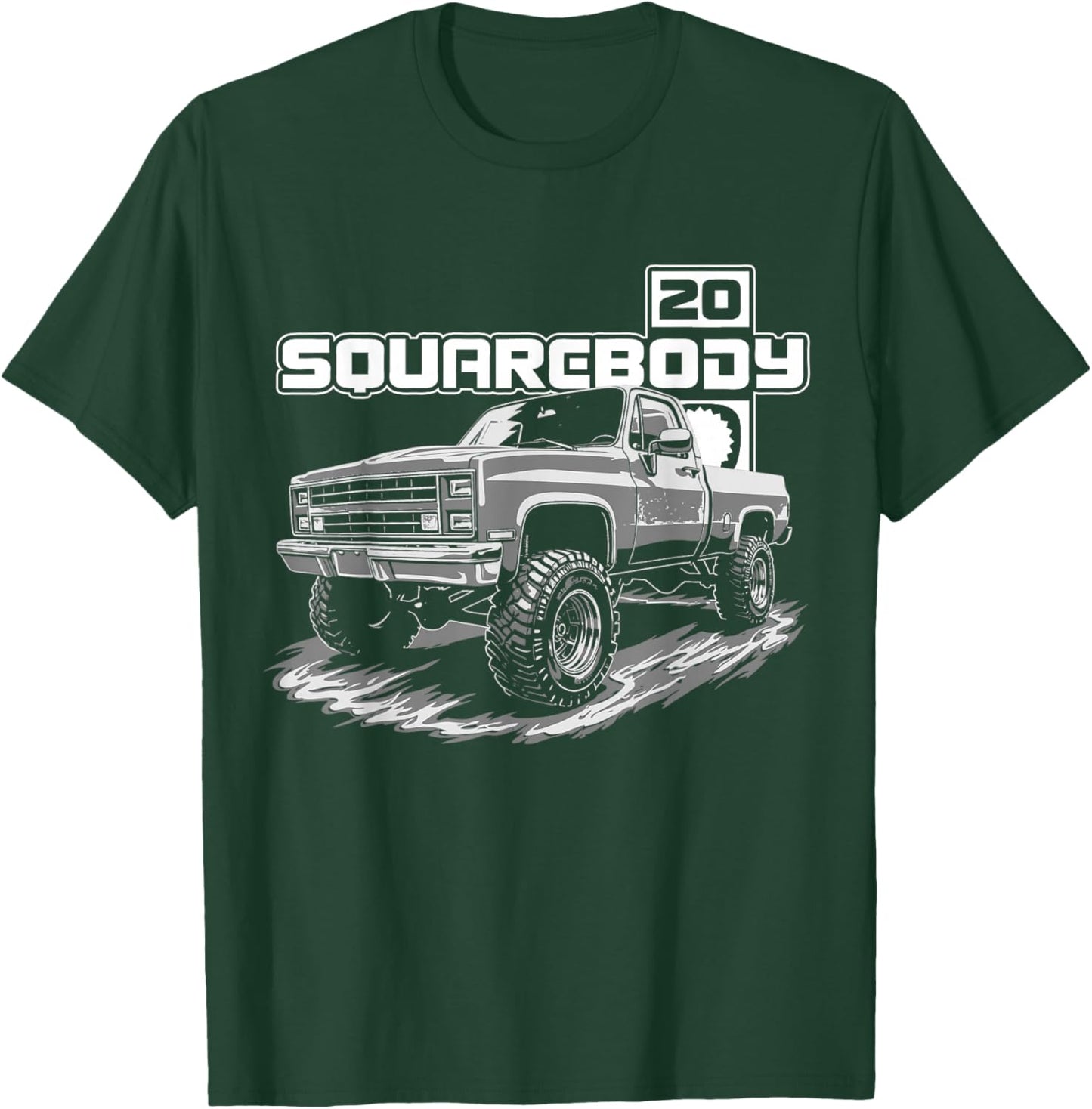 Squarebody K20 Classic 4x4 Offroad Truck Squarebody Life T-Shirt - T-Shirt | Forest
