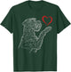 Schnauzer Lover Dog Art Holding Heart Valentines T-Shirt - T-Shirt | Forest