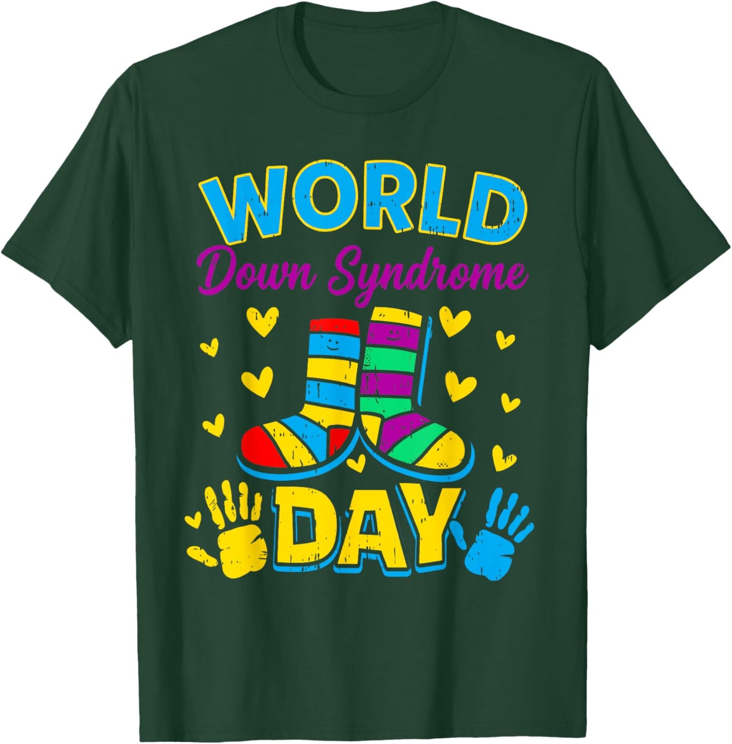 Rock Your Socks Support Awareness World Down Syndrome Day T-Shirt - T-Shirt | Forest