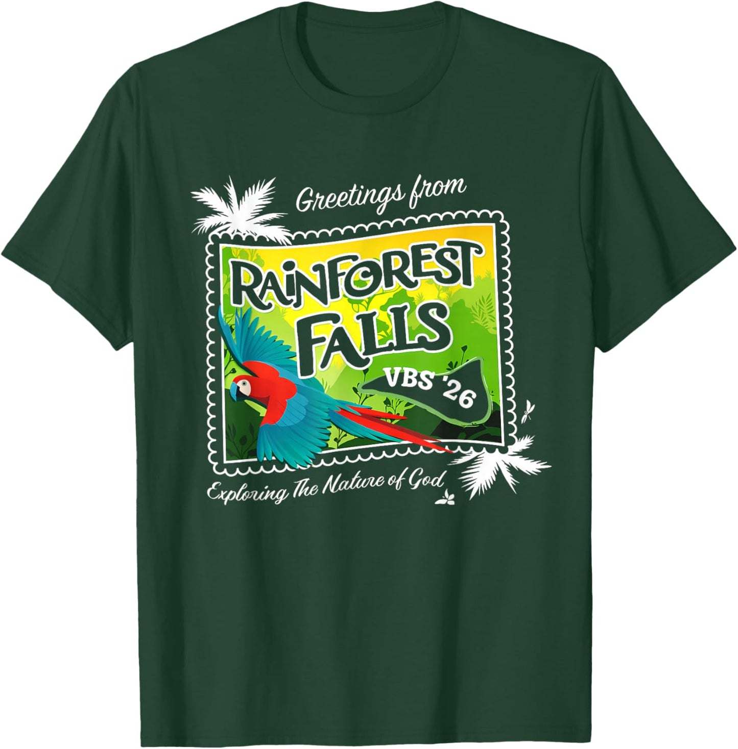Rainforest Falls VBS 2026 Stamp Exploring The Nature of God T-Shirt - T-Shirt | Forest