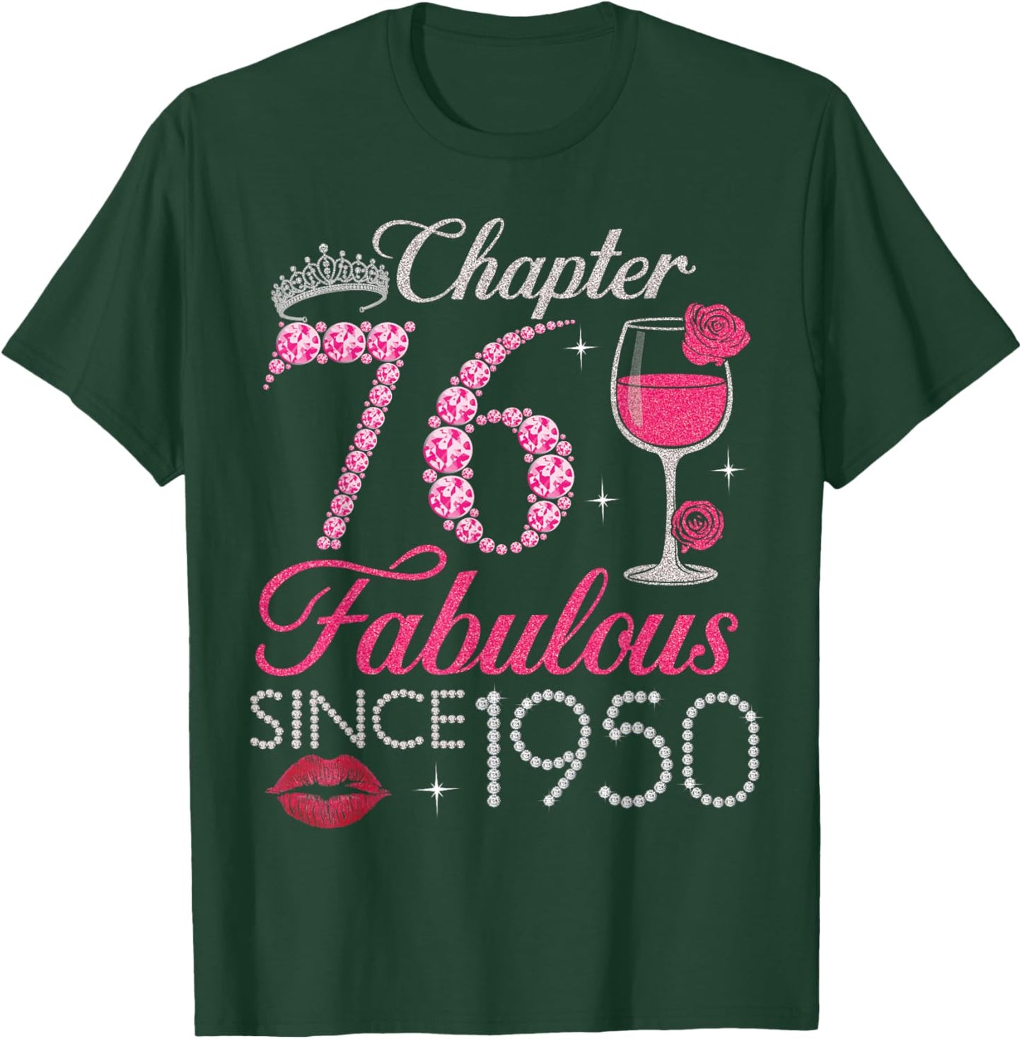 Vintage Chapter 76 Fabulous Since 1950 Birthday Gifts T-Shirt - T-Shirt | Forest