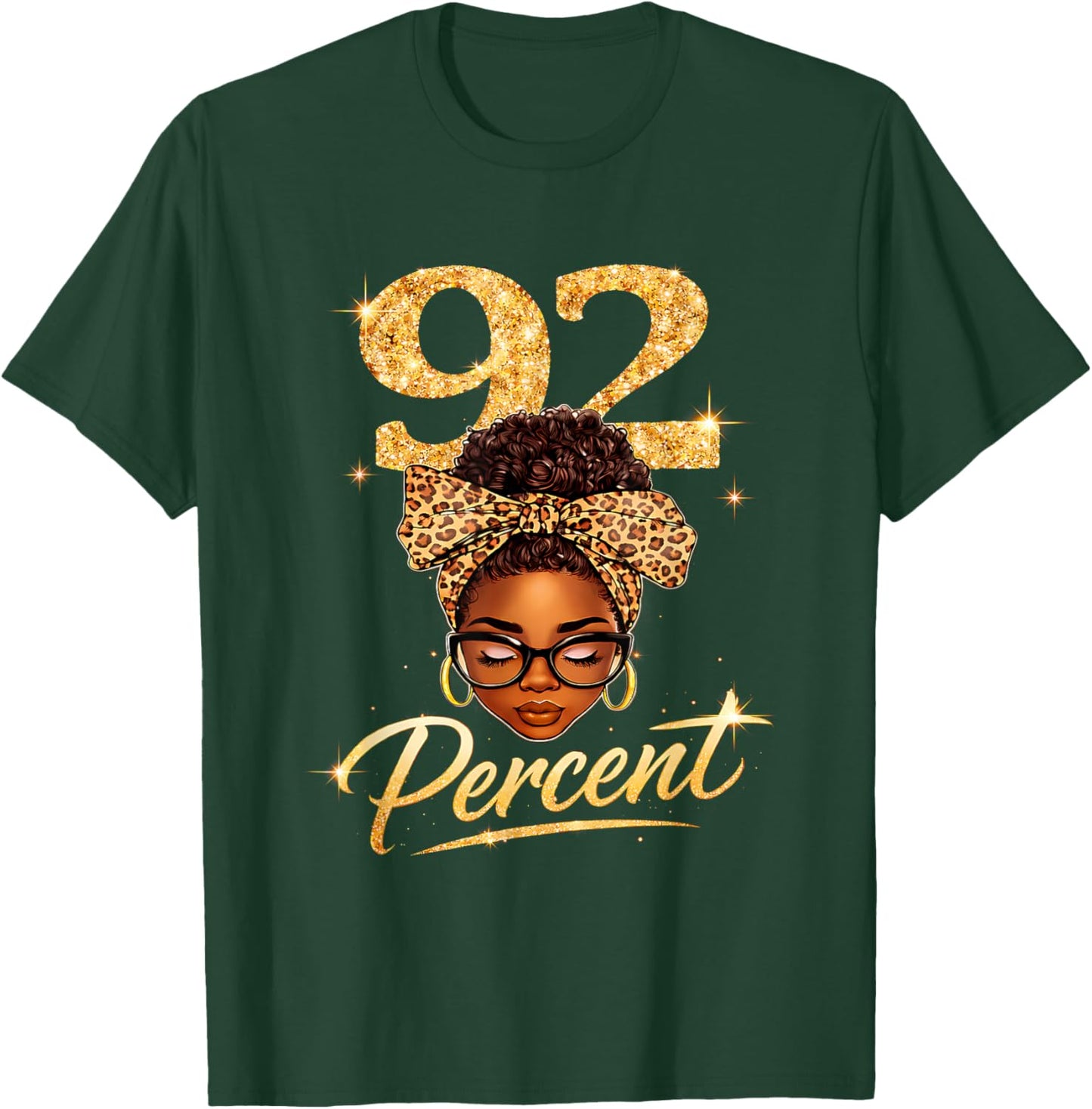 92 Percent Melanin Queen Afro 92% Black Women T-Shirt - T-Shirt | Forest
