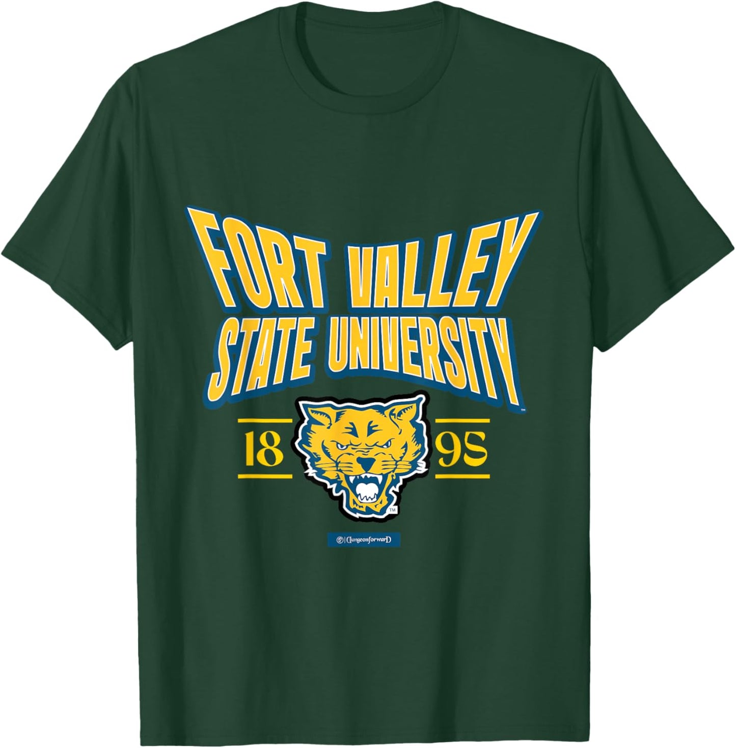 Fort Valley State University Stretch Emblem HBCU T-Shirt - T-Shirt | Forest