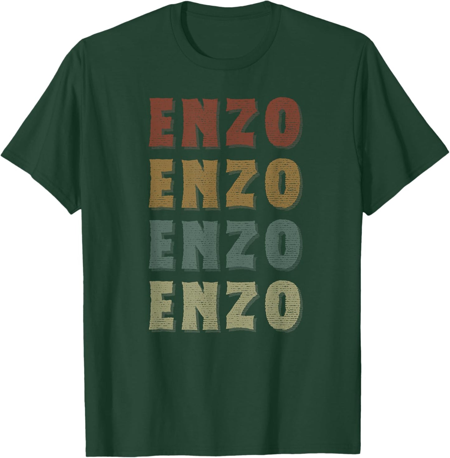 Vintage Cool Enzo First Name Funny Love Heart Enzo T-Shirt - T-Shirt | Forest