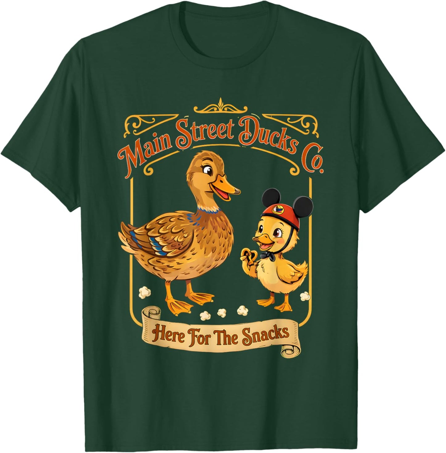 Main Street Ducks Here for The Snacks Cute T-Shirt - T-Shirt | Forest