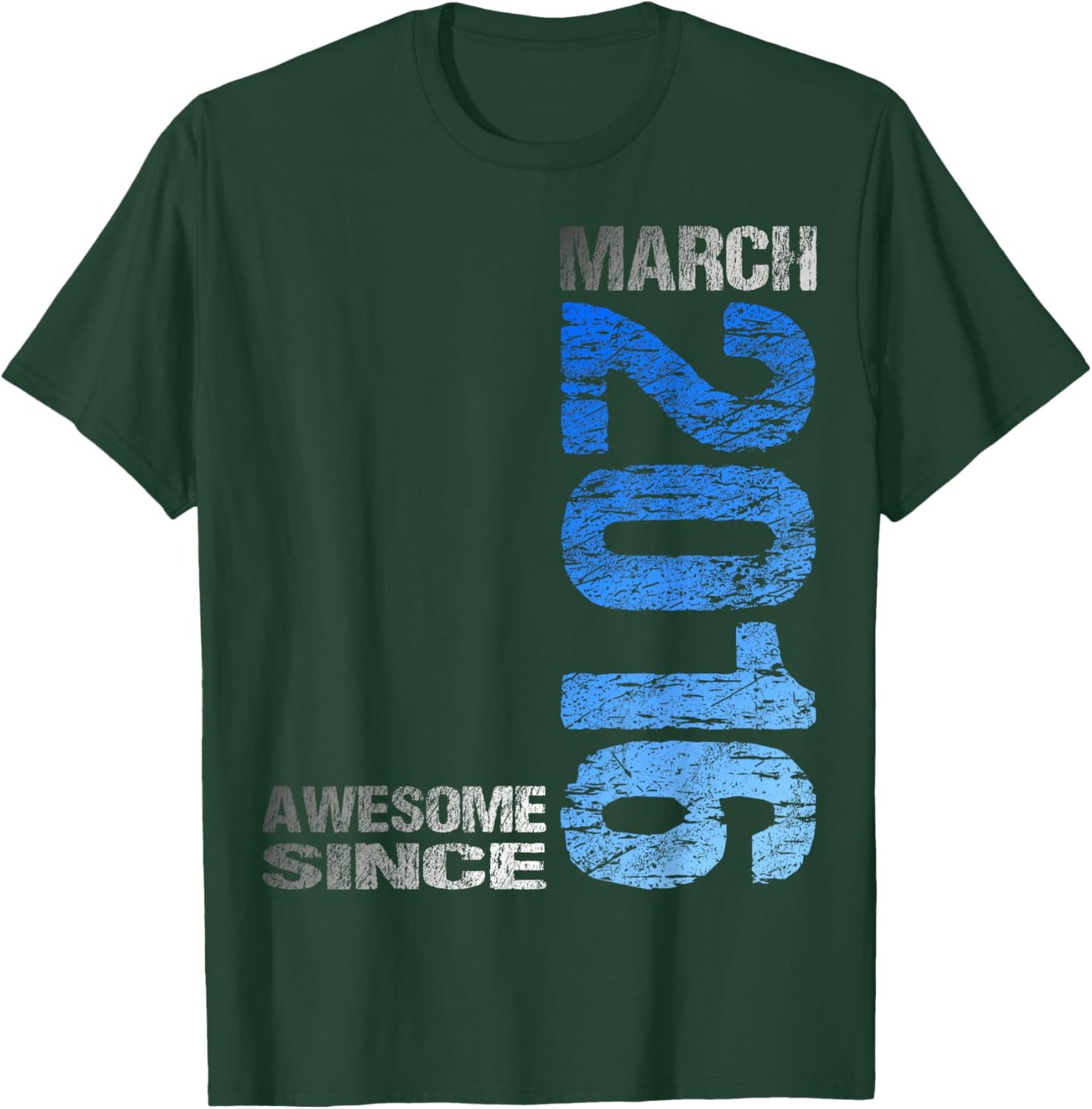 Awesome Since March 2016 Vintage 10. Birthday T-Shirt - T-Shirt | Forest