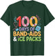 School Nurse 100 Days Band Aids Ice Packs 100 Days of School T-Shirt - T-Shirt | Forest