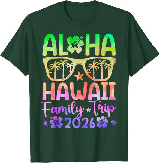 Aloha Hawaii Family Trip 2026 Family Vacation Hawaii Travel T-Shirt - T-Shirt | Forest