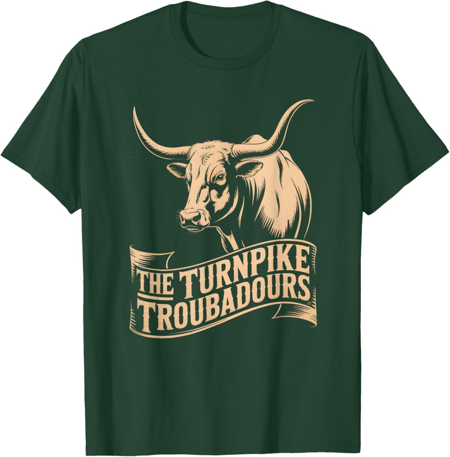 Vintage Turnpike Distressed Country Music Men Women T-Shirt - T-Shirt | Forest