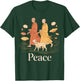 Peace Walking Monks Zen Calm Minimalist Art T-Shirt - T-Shirt | Forest