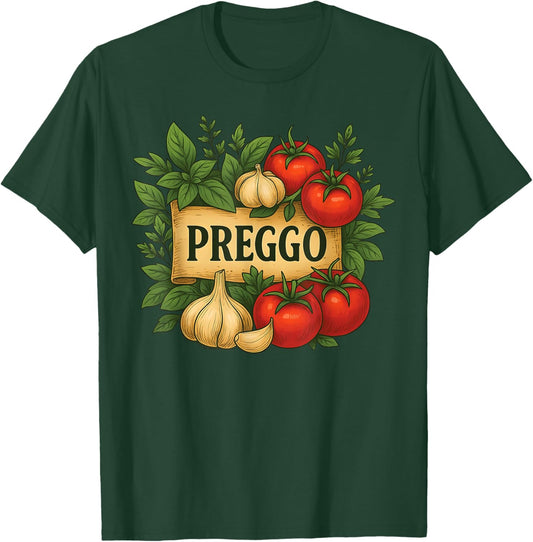 Cute Pregnancy Announcement Preggo Costume Prego Sauce Pasta T-Shirt - T-Shirt | Forest