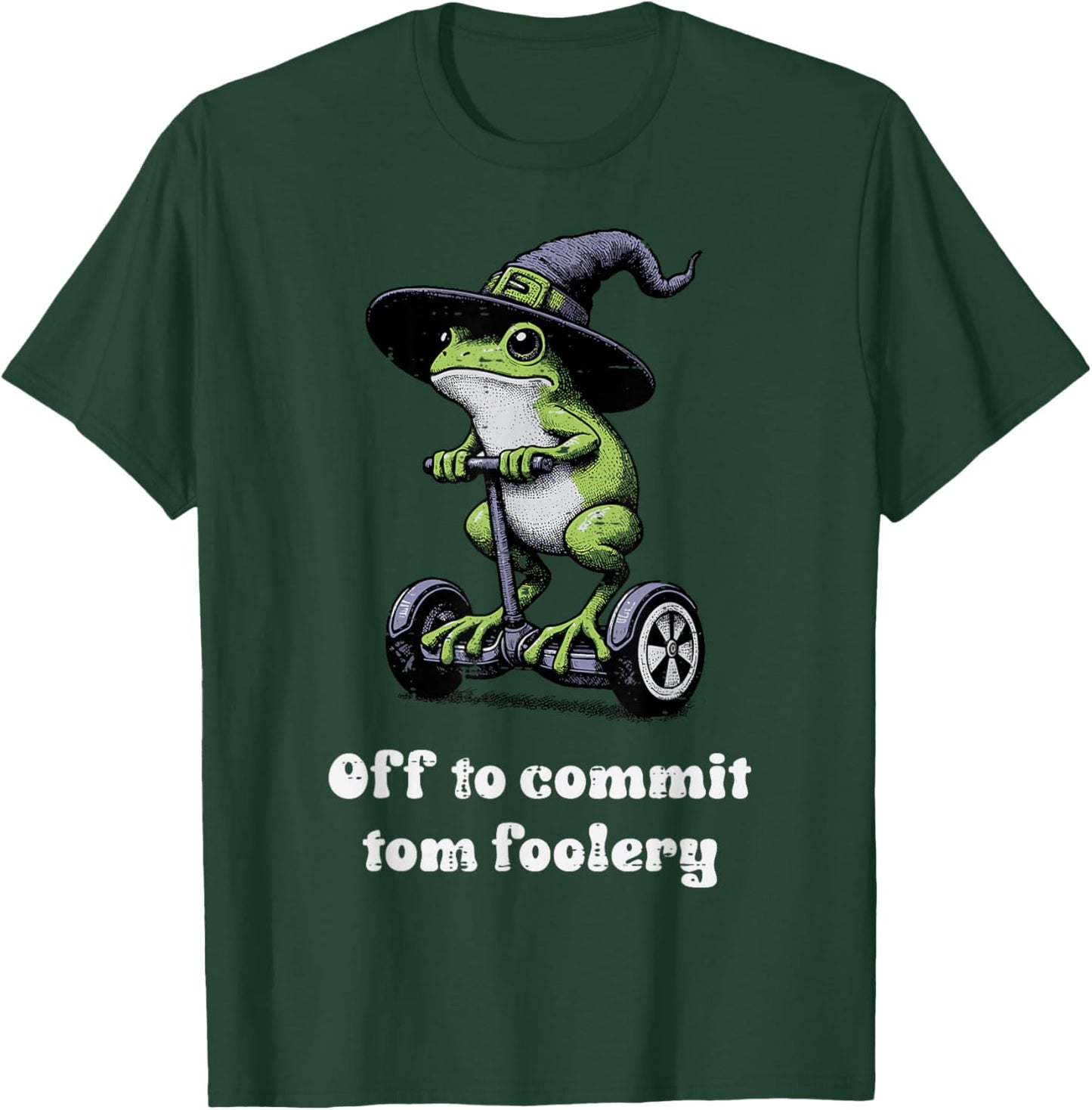 Off to Commit Tomfoolery Frog Funny Saying Men Women Kids T-Shirt - T-Shirt | Forest