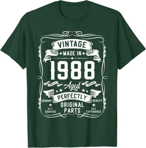Vintage 1988 38yr 38th Birthday Gifts 38 Years Old T-Shirt - T-Shirt | Forest