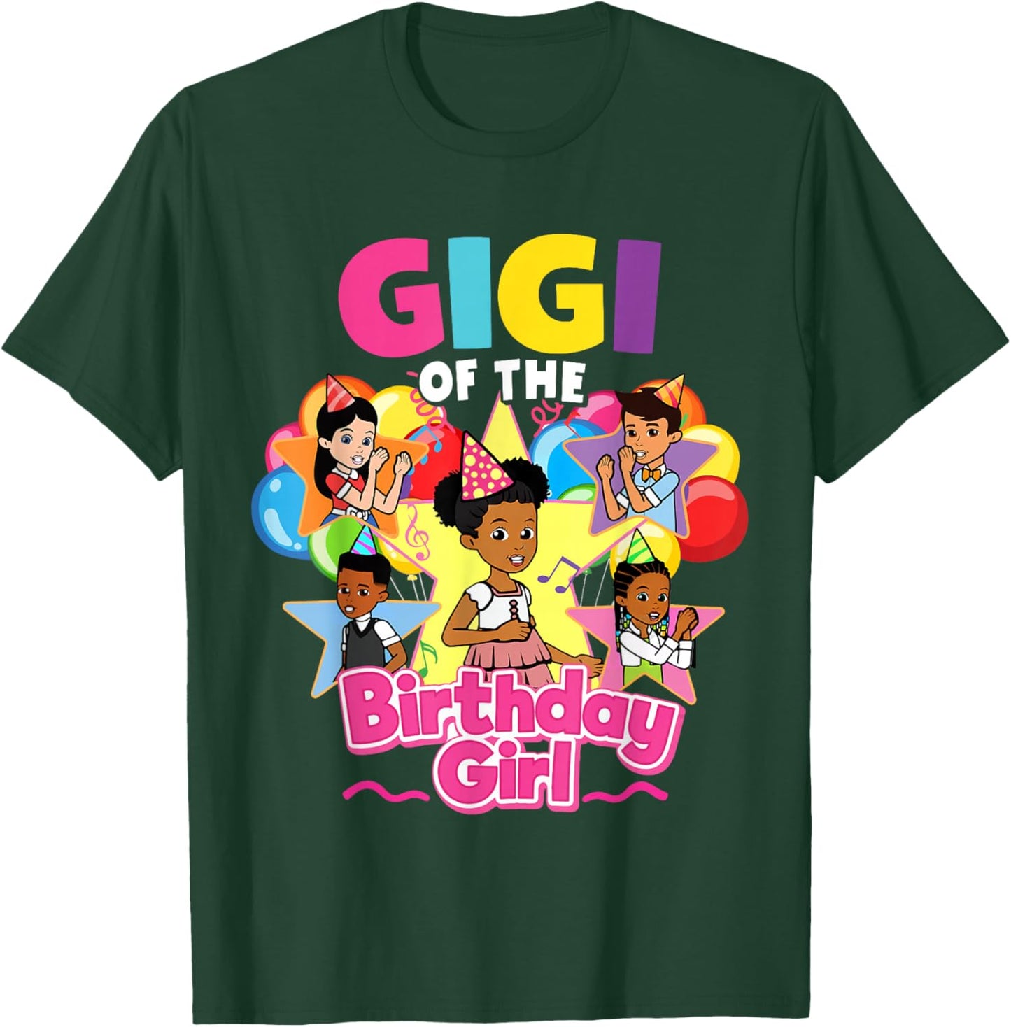 Gigi of Birthday Girl Gracie Pink Doll Family Decorations T-Shirt - T-Shirt | Forest