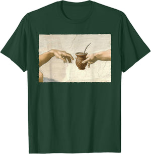 Yerba Mate Lover Argentina Yerba Mate The Creation of Adam T-Shirt - T-Shirt | Forest