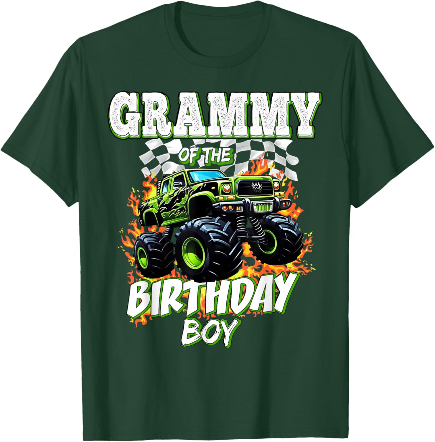 Grammy of The Birthday Boy Monster Truck Birthday Kids T-Shirt - T-Shirt | Forest