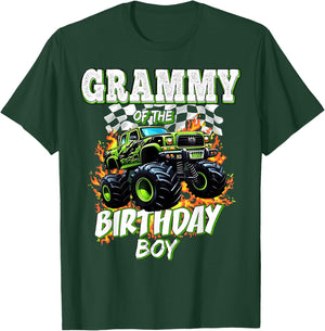 Grammy of The Birthday Boy Monster Truck Birthday Kids T-Shirt - T-Shirt | Forest