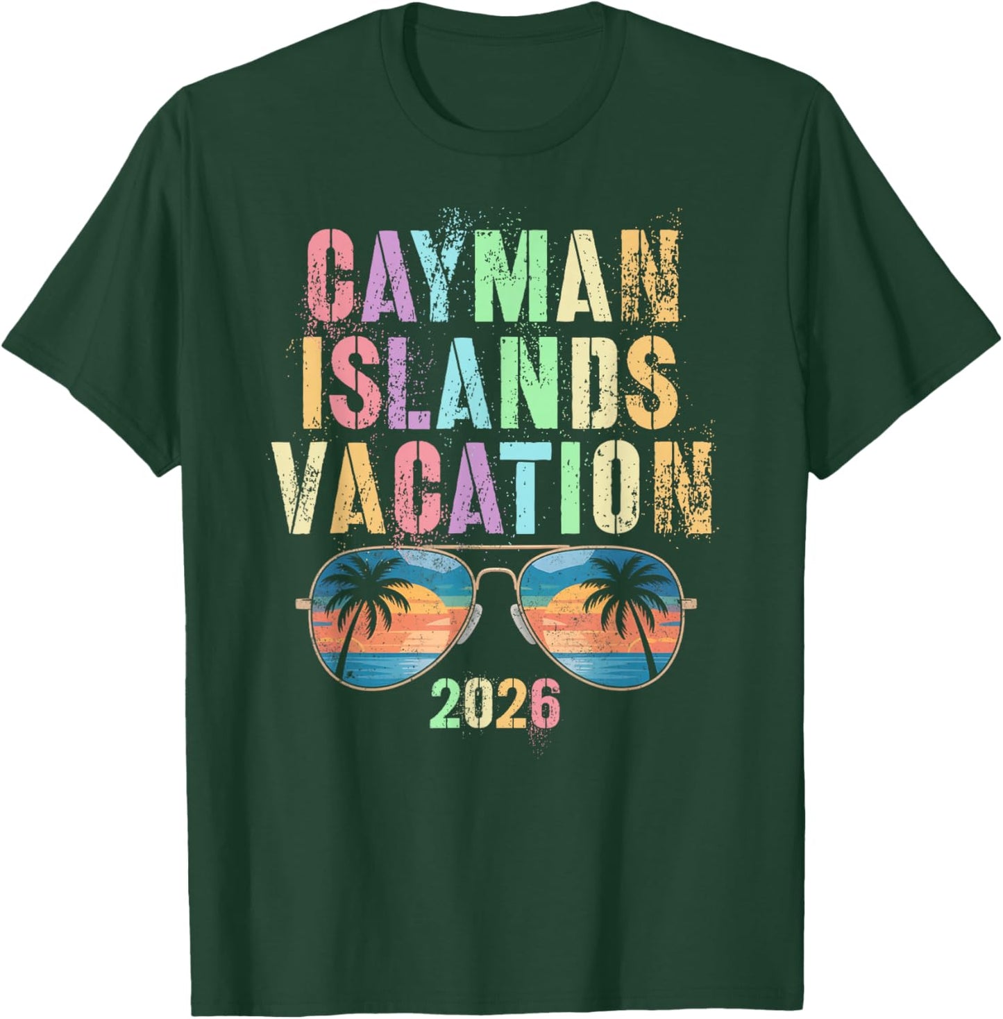Kids Cayman Islands Vacation 2026 Trip Swim Vacay Matching T-Shirt - T-Shirt | Forest