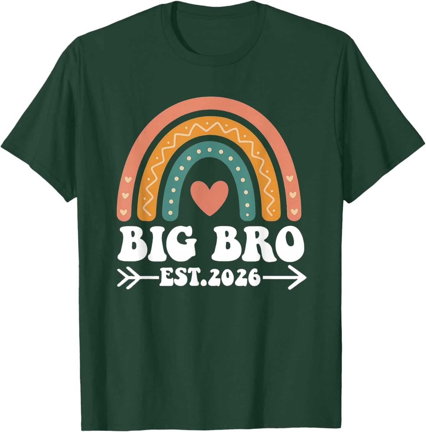Big Bro Est 2026 New Big Brother Announcement Rainbow Groovy T-Shirt - T-Shirt | Forest