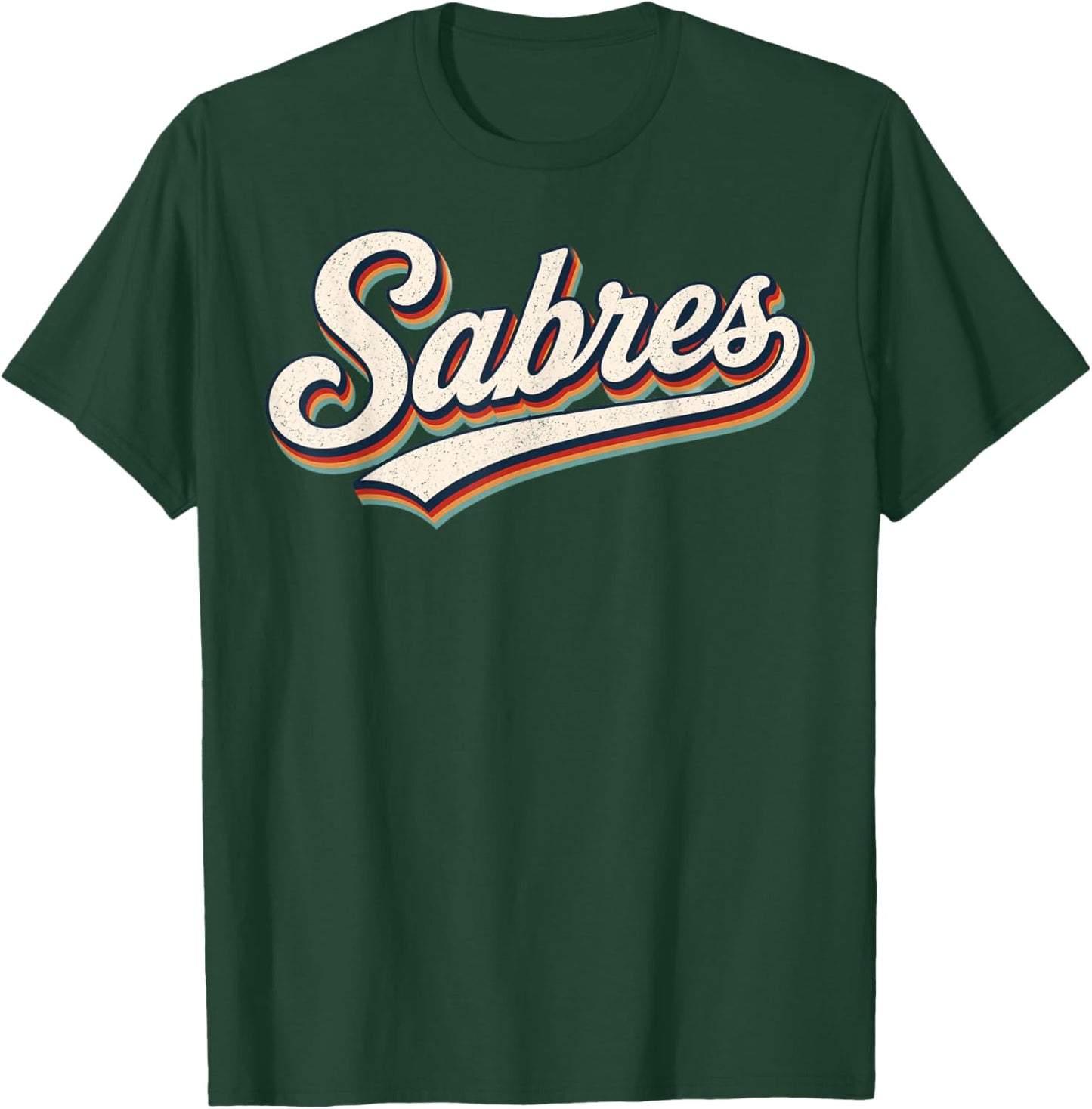 Vintage Sabres Retro Classic Gifts Women Kids T-Shirt - T-Shirt | Forest