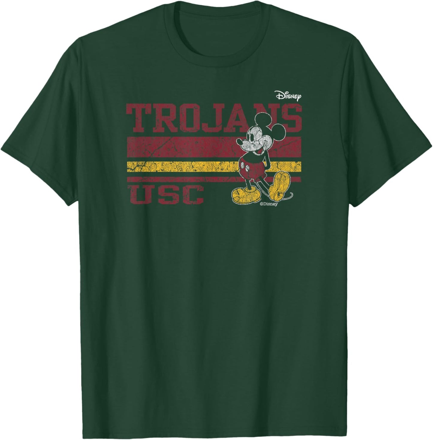 USC Trojans Mickey Mouse Vintage Black Officially Licensed T-Shirt - T-Shirt | Forest