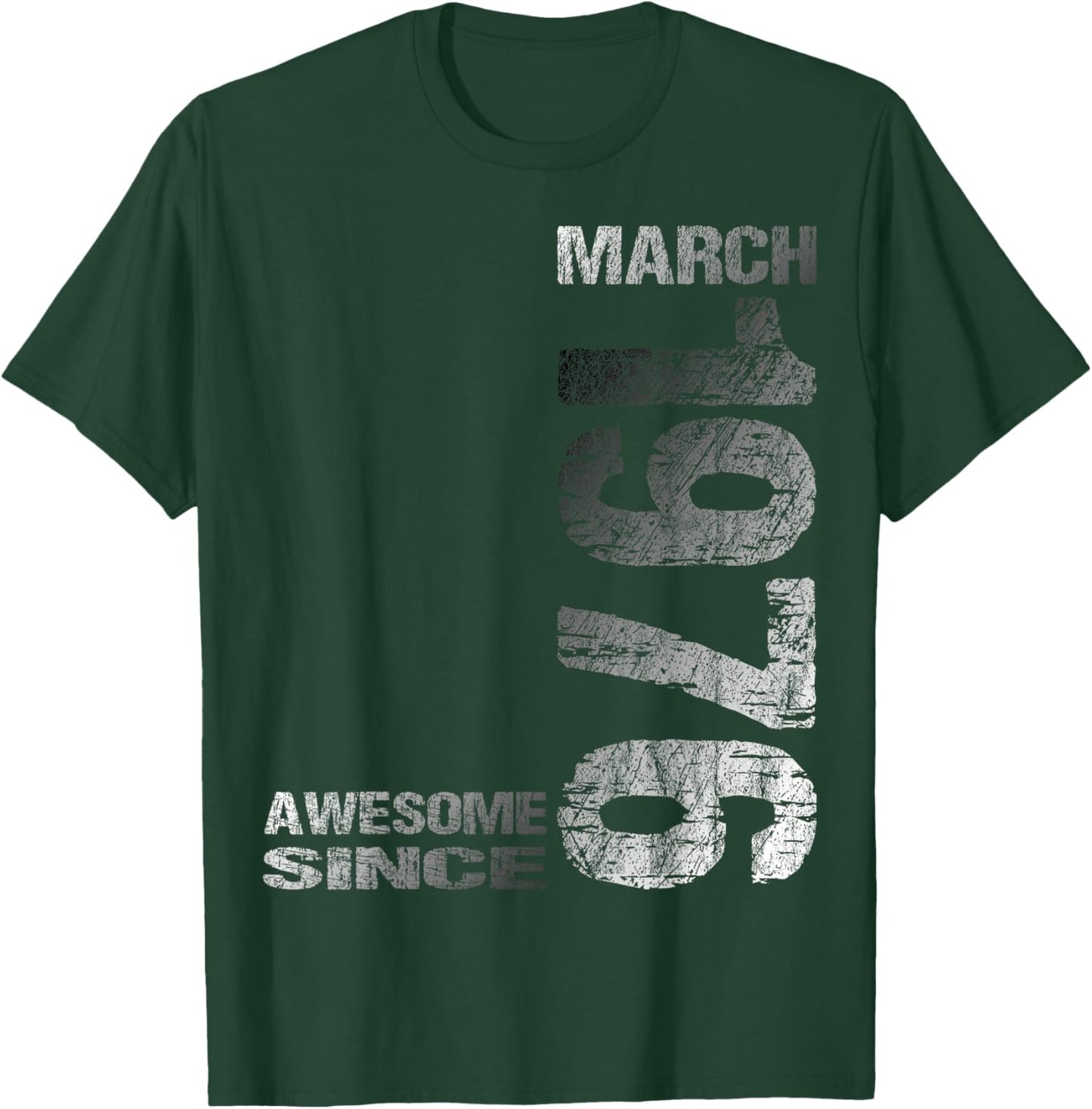 Awesome Since March 1976 Vintage 50. Birthday T-Shirt - T-Shirt | Forest
