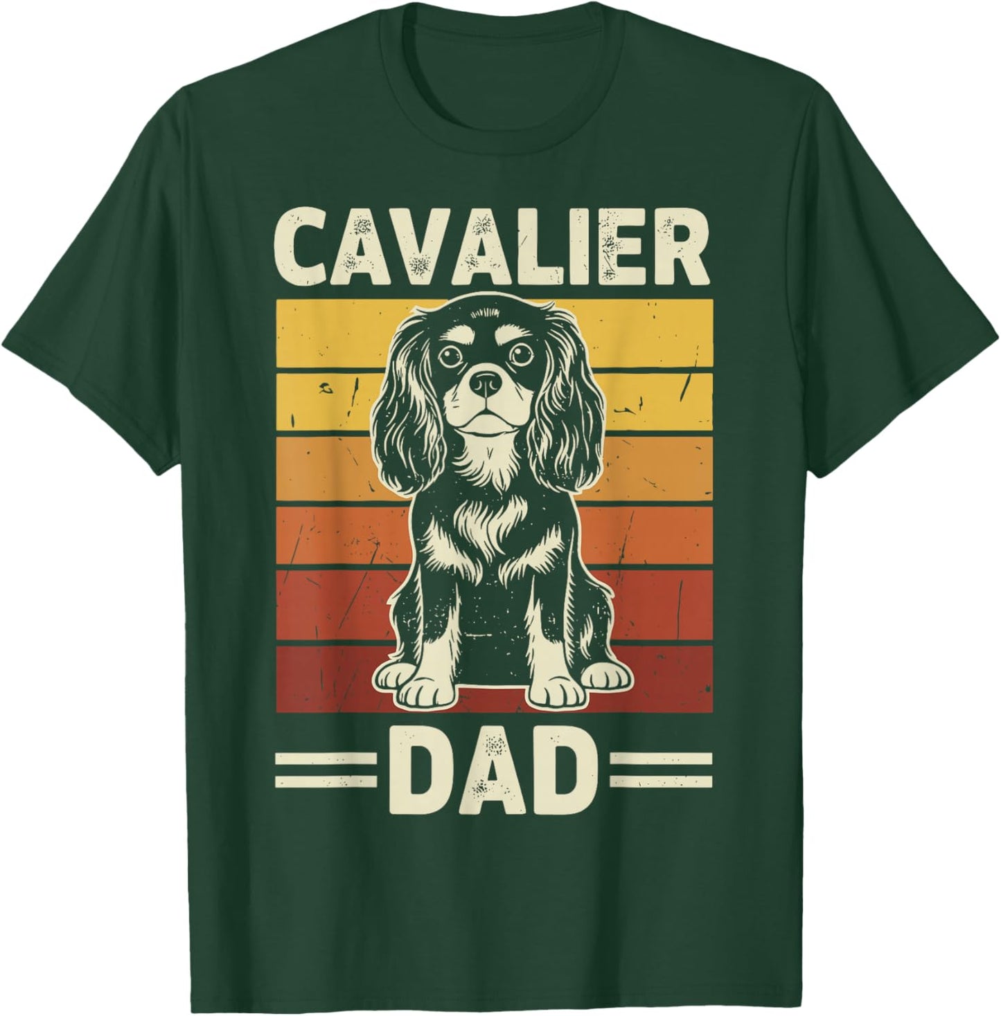 Cavalier King Charles Spaniel Dad T-Shirt - T-Shirt | Forest