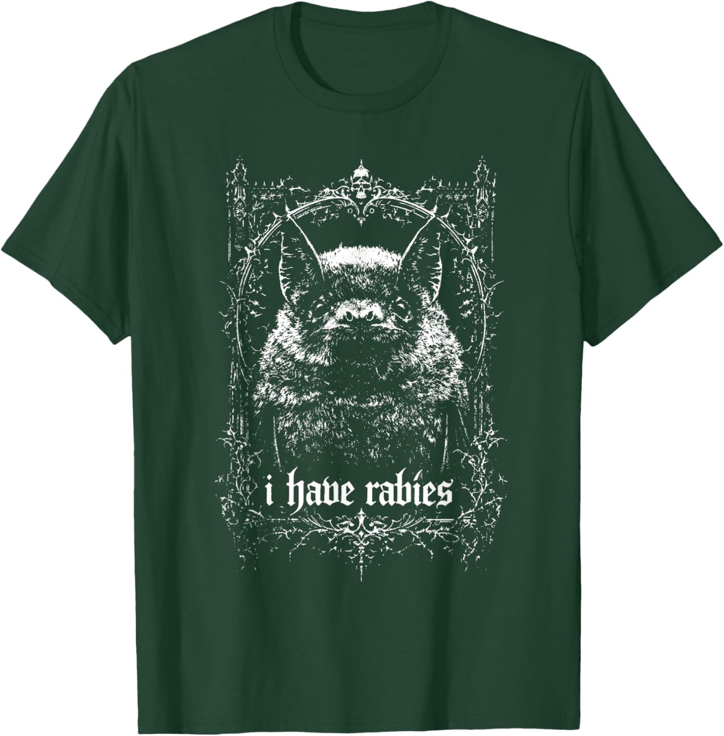 I Have Rabies Bat Grunge Y2k Vintage 90s T-Shirt - T-Shirt | Forest