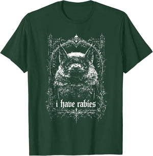 I Have Rabies Bat Grunge Y2k Vintage 90s T-Shirt - T-Shirt | Forest