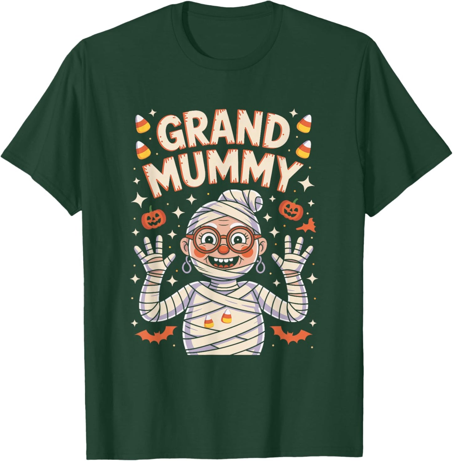 Grand Mummy Halloween Grandma Costume T-Shirt - T-Shirt | Forest