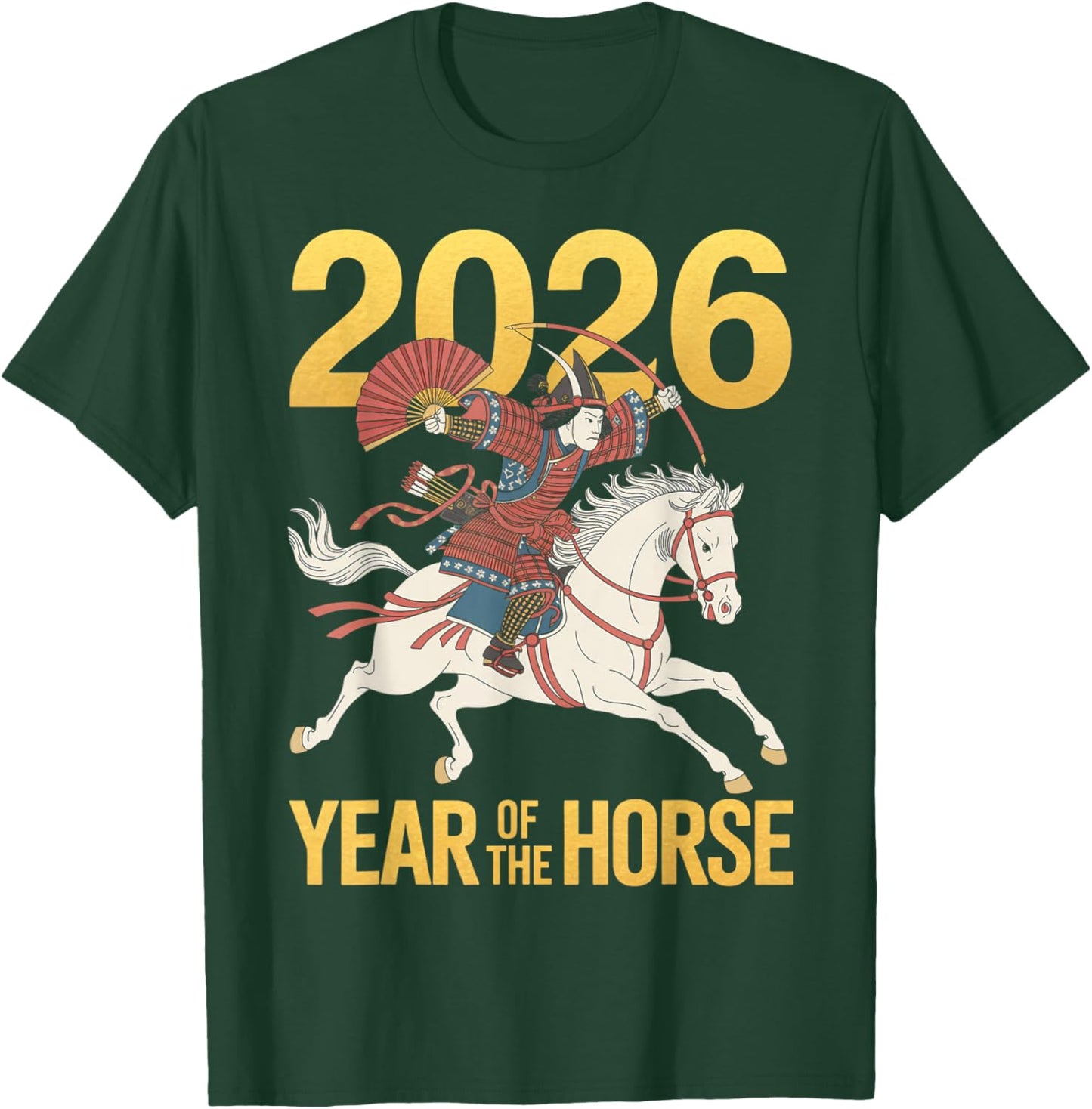Japanese Zodiac Chinese Lunar New Year of The Horse 2026 T-Shirt - T-Shirt | Forest