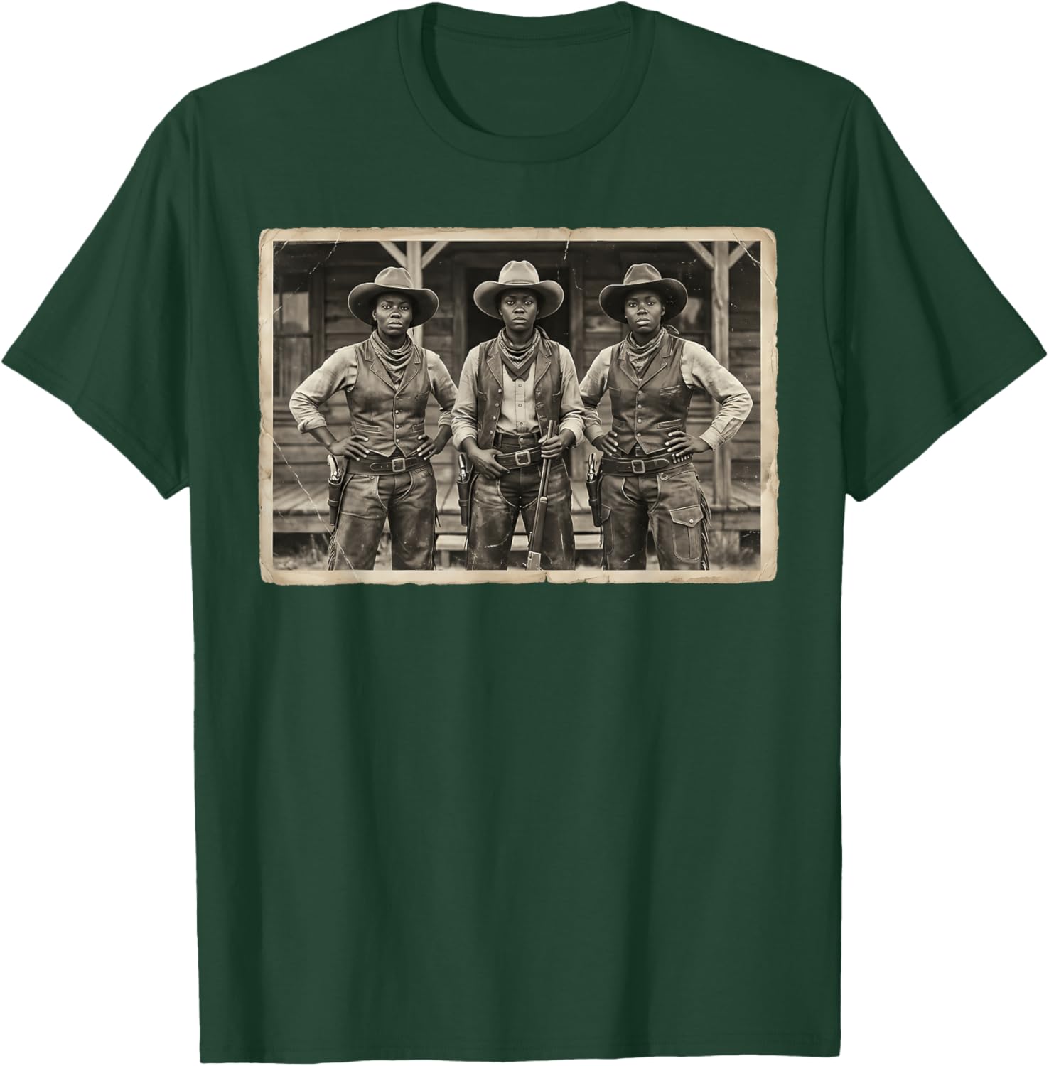 Melanin Cowgirls Black History Afro Cowgirl African American T-Shirt - T-Shirt | Forest