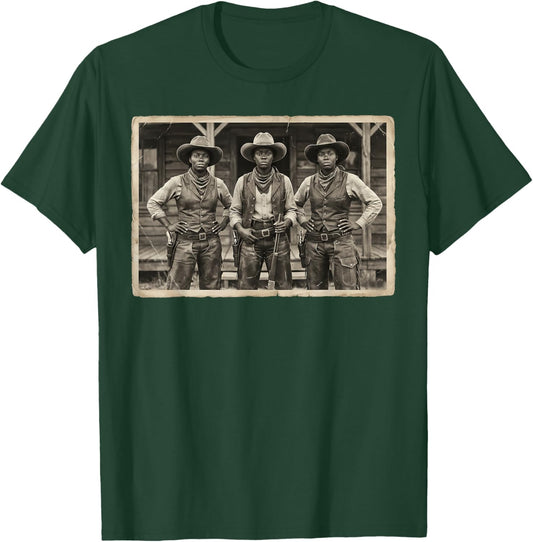 Melanin Cowgirls Black History Afro Cowgirl African American T-Shirt - T-Shirt | Forest