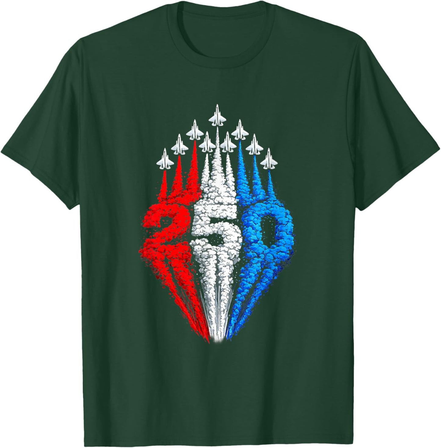 250 Years American 1776 2026 250th USA Patriotic 4th of July T-Shirt - T-Shirt | Forest