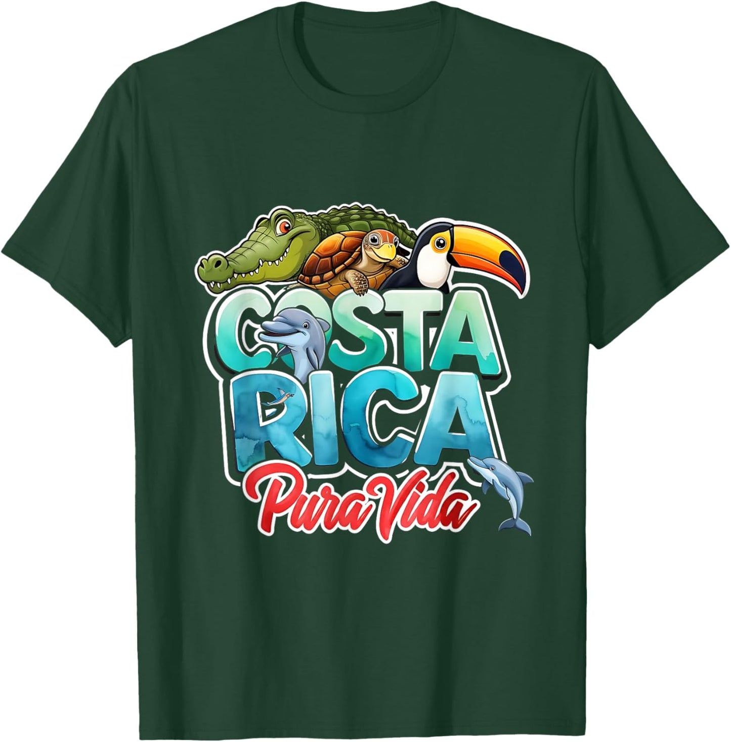 Pura Vida Costa Rica Central America Travel Souvenir 2026 T-Shirt - T-Shirt | Forest